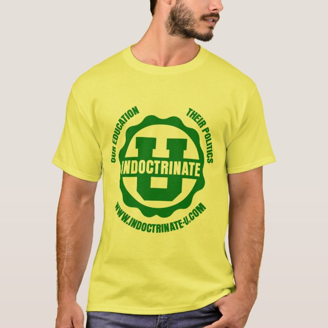 Camiseta del logotipo de la radiación del amarillo (Anverso)