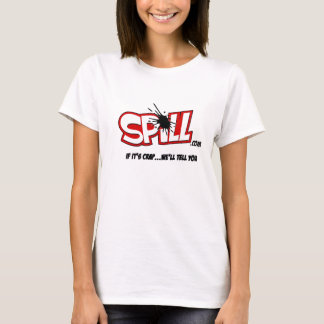 Camiseta del logotipo del derramamiento de las