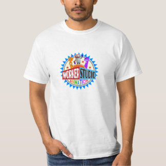 Camiseta del logotipo del estudio del trabajador