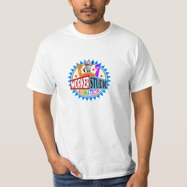 Camiseta del logotipo del estudio del trabajador (Anverso)
