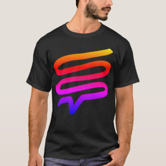 camiseta del logotipo del gradiente del arco iris