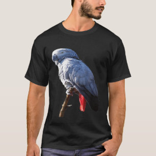 Camiseta del loro gris africano