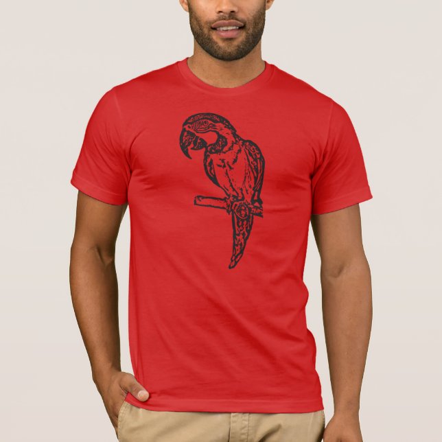 Camiseta del Macaw del azul y del oro (Anverso)