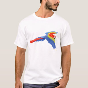 Camiseta del Macaw del escarlata