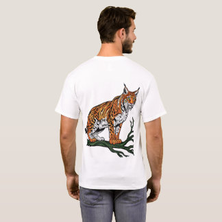 Camiseta del majestuoso lince en rama