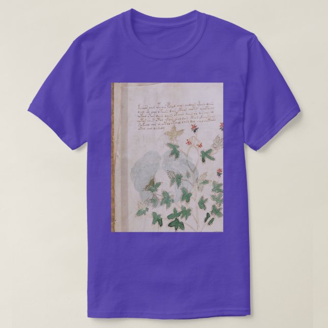 Camiseta Del manuscrito de Voynich (Diseño del anverso)