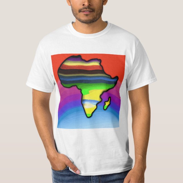 Camiseta del mapa de África (Anverso)