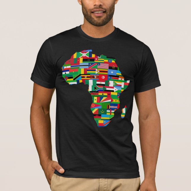 Camiseta del mapa de África (Anverso)