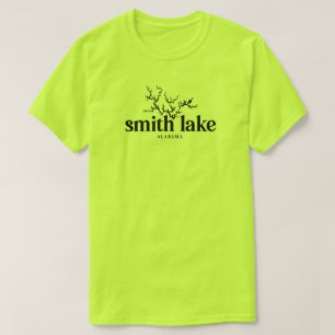 Camiseta del mapa de Alabama del lago smith
