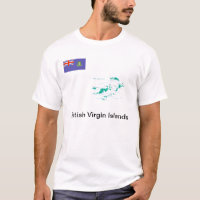 Camiseta del mapa de British Virgin Islands