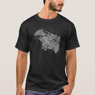 Camiseta del mapa de camino de Los Ángeles