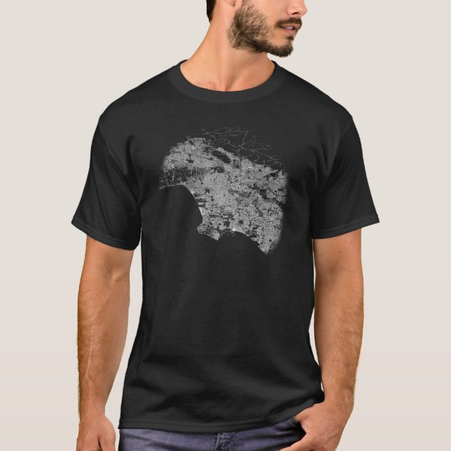 Camiseta del mapa de camino de Los Ángeles (Anverso)
