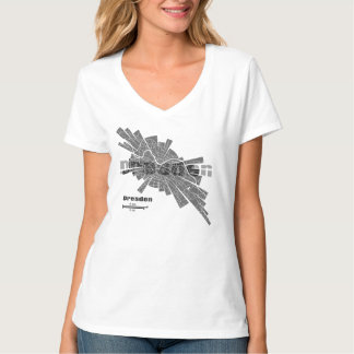 Camiseta del mapa de Dresden para las mujeres