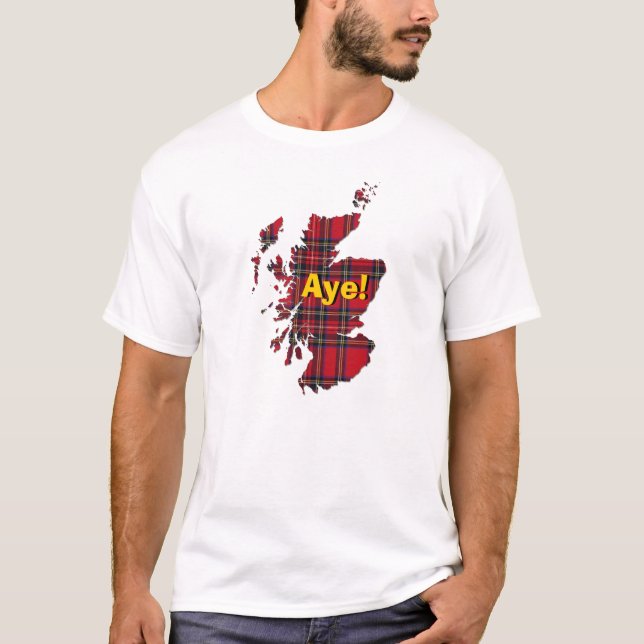 camiseta del mapa de Escocia del tartán del (Anverso)
