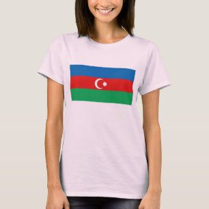 Camiseta del mapa de la bandera x de Azerbaijan