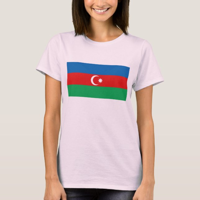 Camiseta del mapa de la bandera x de Azerbaijan (Anverso)