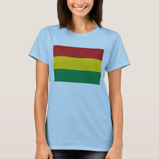 Camiseta del mapa de la bandera x de Bolivia (Anverso)