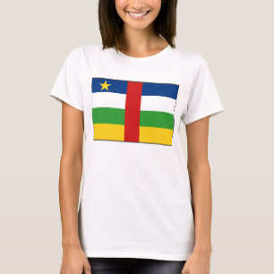 Camiseta del mapa de la bandera x de Centrafrique
