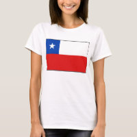 Camiseta del mapa de la bandera x de Chile