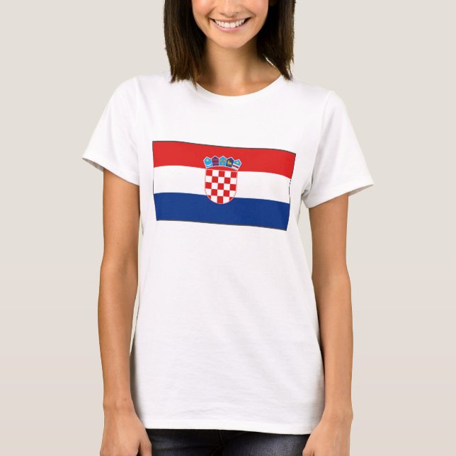 Camiseta del mapa de la bandera x de Croacia (Anverso)