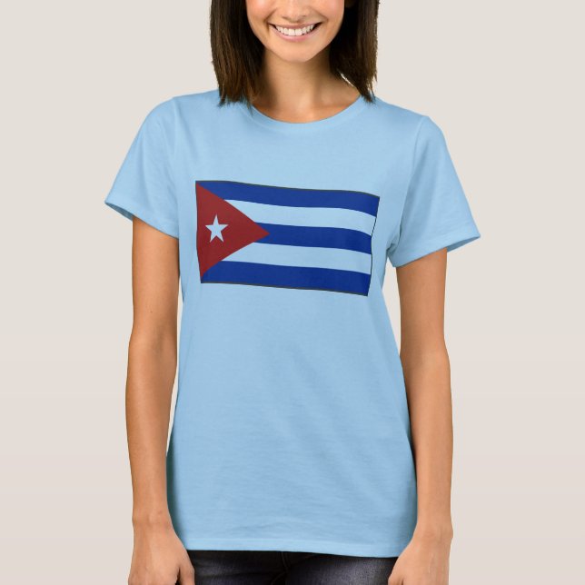 Camiseta del mapa de la bandera x de Cuba (Anverso)