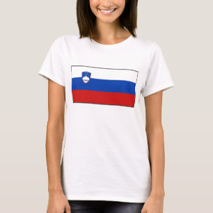 Camiseta del mapa de la bandera x de Eslovenia