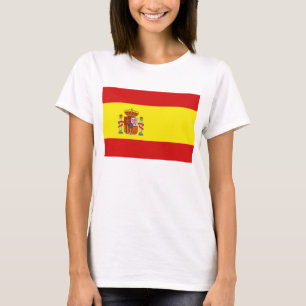 Camiseta del mapa de la bandera x de España