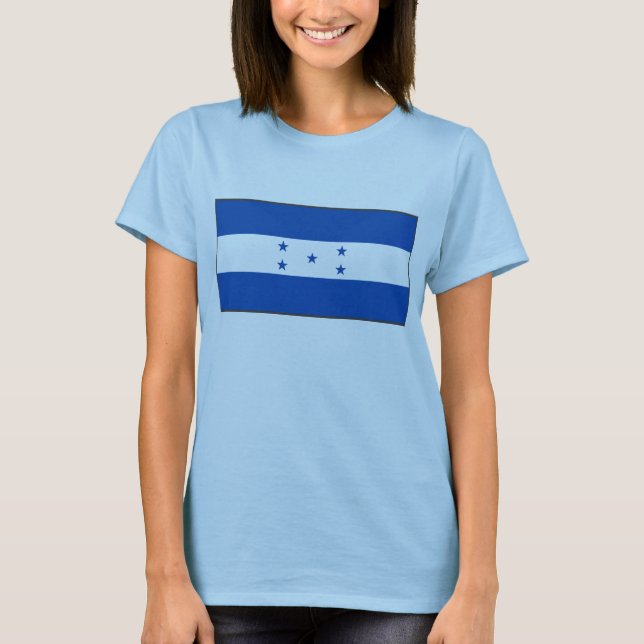 Camiseta del mapa de la bandera x de Honduras (Anverso)