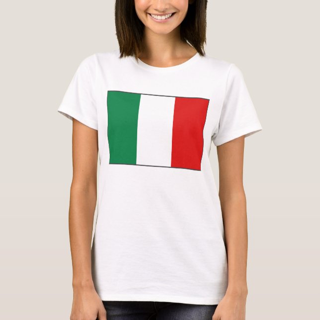 Camiseta del mapa de la bandera x de Italia (Anverso)