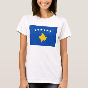 Camiseta del mapa de la bandera x de Kosovo