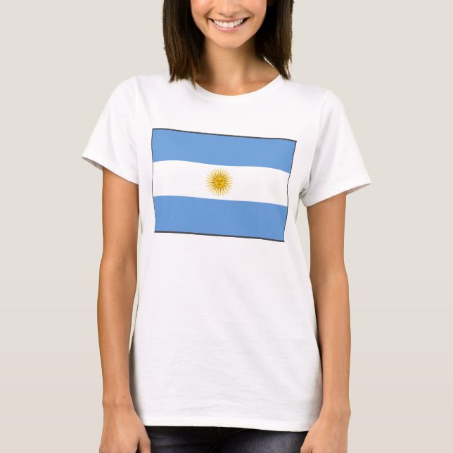 Camiseta del mapa de la bandera x de la Argentina (Anverso)