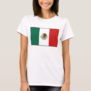 Camiseta del mapa de la bandera x de México