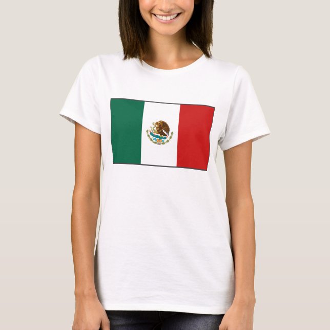 Camiseta del mapa de la bandera x de México (Anverso)
