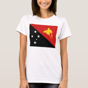 Camiseta del mapa de la bandera x de Papúa Nueva