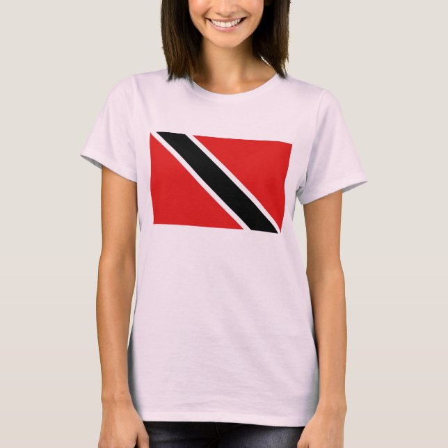 Camiseta del mapa de la bandera x de Trinidad and (Anverso)