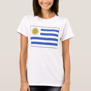 Camiseta del mapa de la bandera x de Uruguay