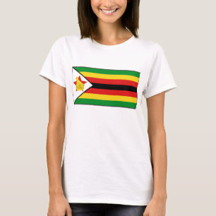 Camiseta del mapa de la bandera x de Zimbabwe