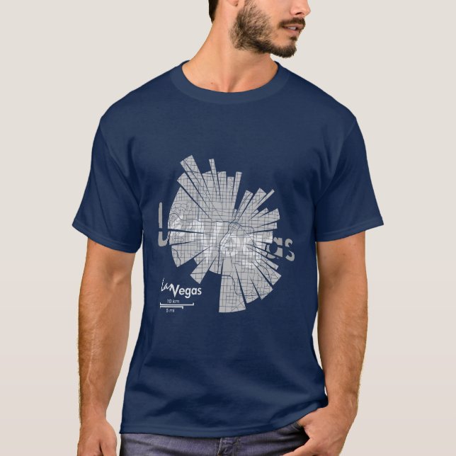 Camiseta del mapa de Las Vegas (Anverso)