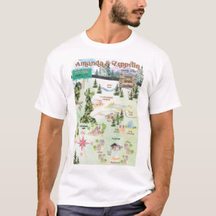 camiseta del mapa del campamento de hombres