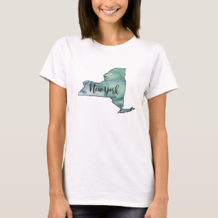 Camiseta del mapa del estado de Nueva York