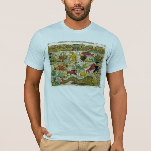 Camiseta del mapa del monstruo de mar (Anverso)