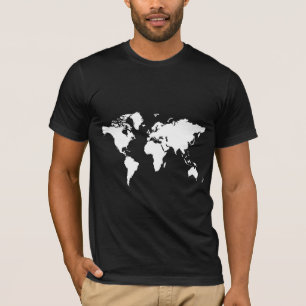 camiseta del mapa del mundo