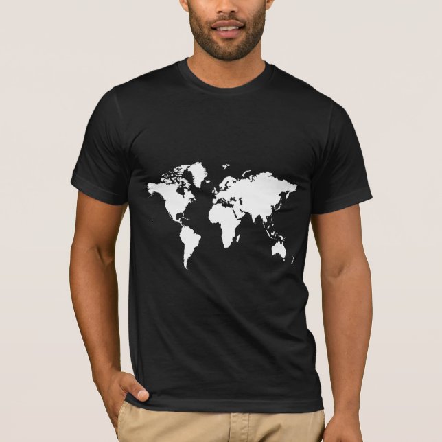 camiseta del mapa del mundo (Anverso)