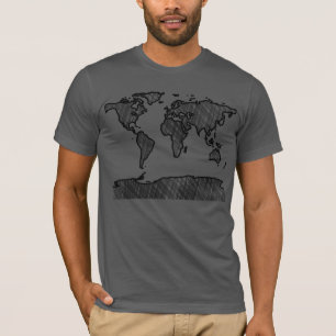 Camiseta del mapa del mundo