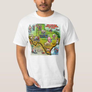 Camiseta del mapa del navidad de TEJAS