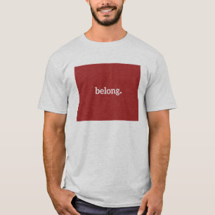 Camiseta del mapa estatal Wyoming Belong