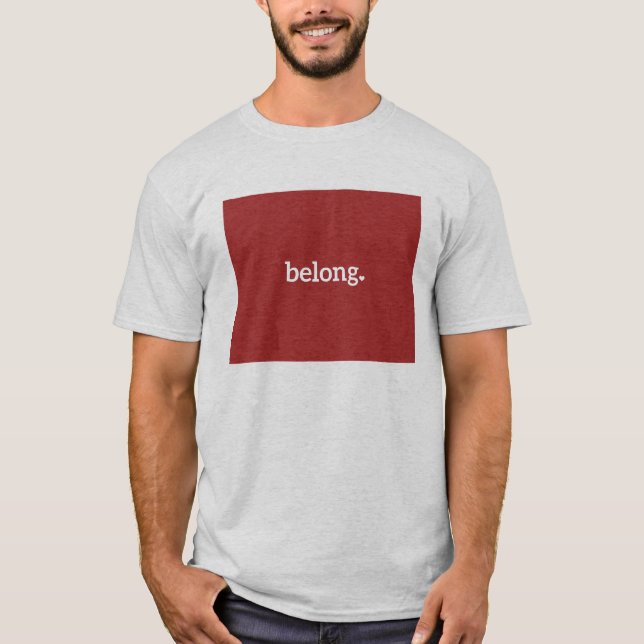 Camiseta del mapa estatal Wyoming Belong (Anverso)