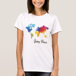 Camiseta del Mapa Mundial de Goaces