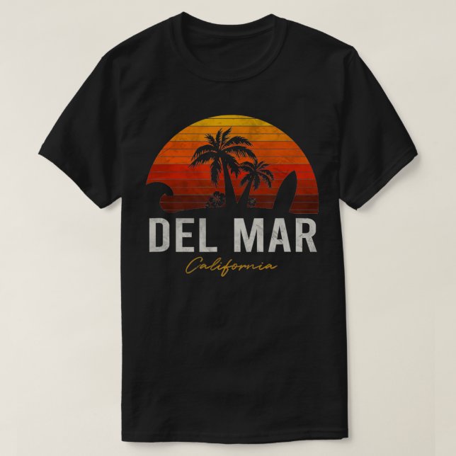 Camiseta Del Mar Beach California Palms Vacation Trip Surf (Diseño del anverso)