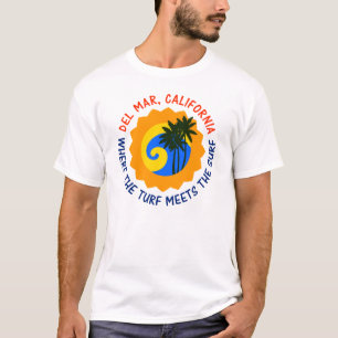 Camiseta Del Mar, California en donde el césped resuelve la